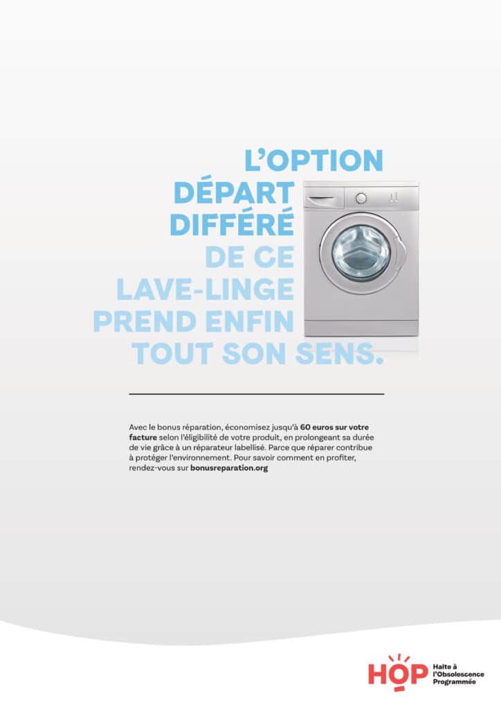 Bonus réparation lave-linge contre l'obsolescence