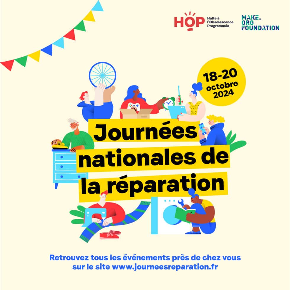 La 2ᵉ édition des Journées nationales de la réparation les 18, 19 et 20 octobre 2024