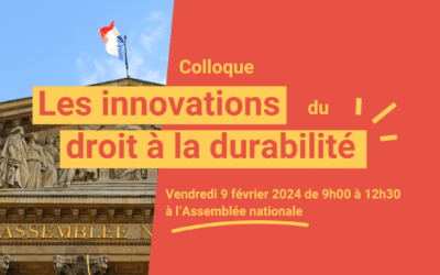 Colloque innovations durabilité Assemblée nationale