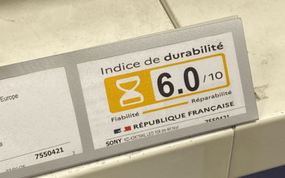 Indice de durabilité en magasin, une note jaune de 6,0 sur 10